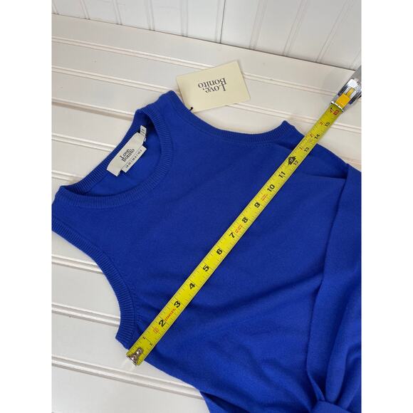 NWT Love, Bonito Aliyah Knit Column Wrap Midi Dress Sleeveless Cobalt Size 2 - Picture 4 of 8